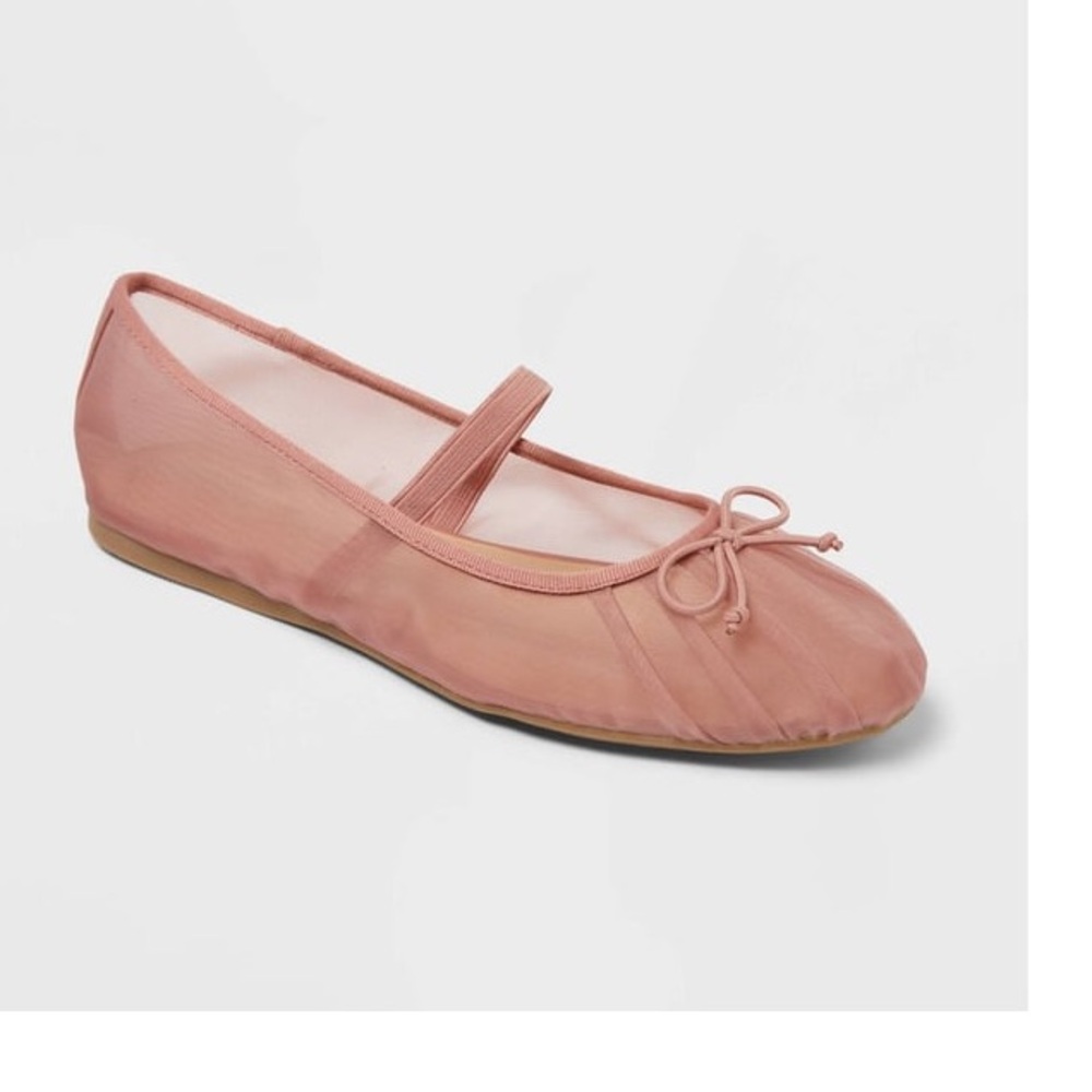 ANEW DAY Women's Rosa Mesh Bow Mary Jane flats size 9